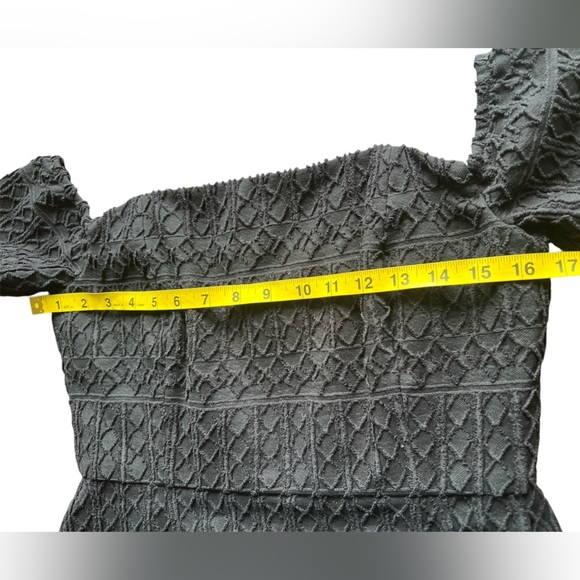 Vineyard Vines Black Off Shoulder Jacquard Cocktail Dress Women’s Size 8 NWT - Picture 4 of 7